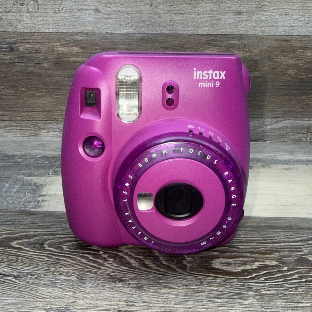 Fujifilm Instax Mini 9 Instant Camera  Limited Edition Magenta Purple USED Works